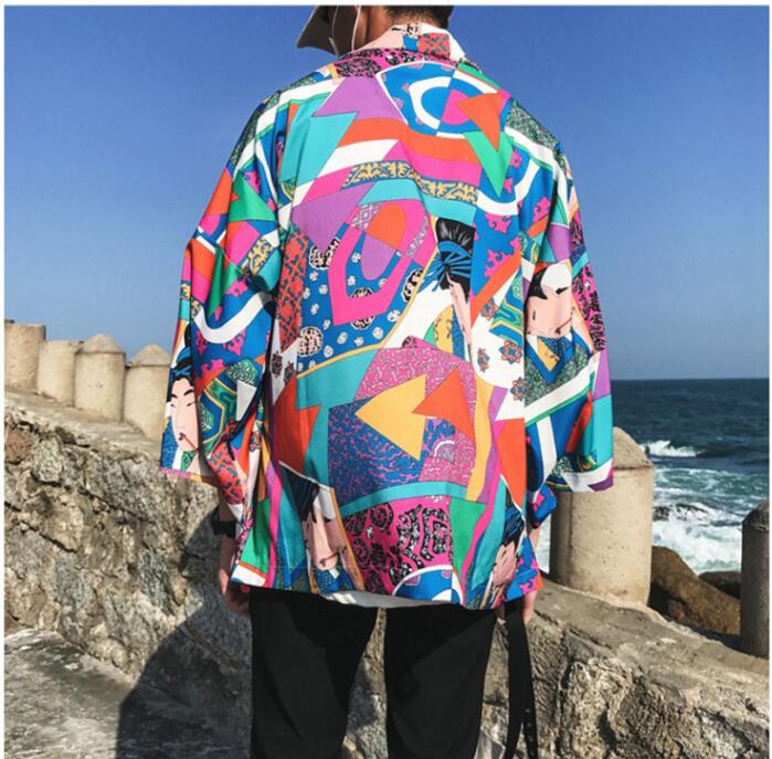 K’s Clothing Japanese Style Printed Kimono Jacket