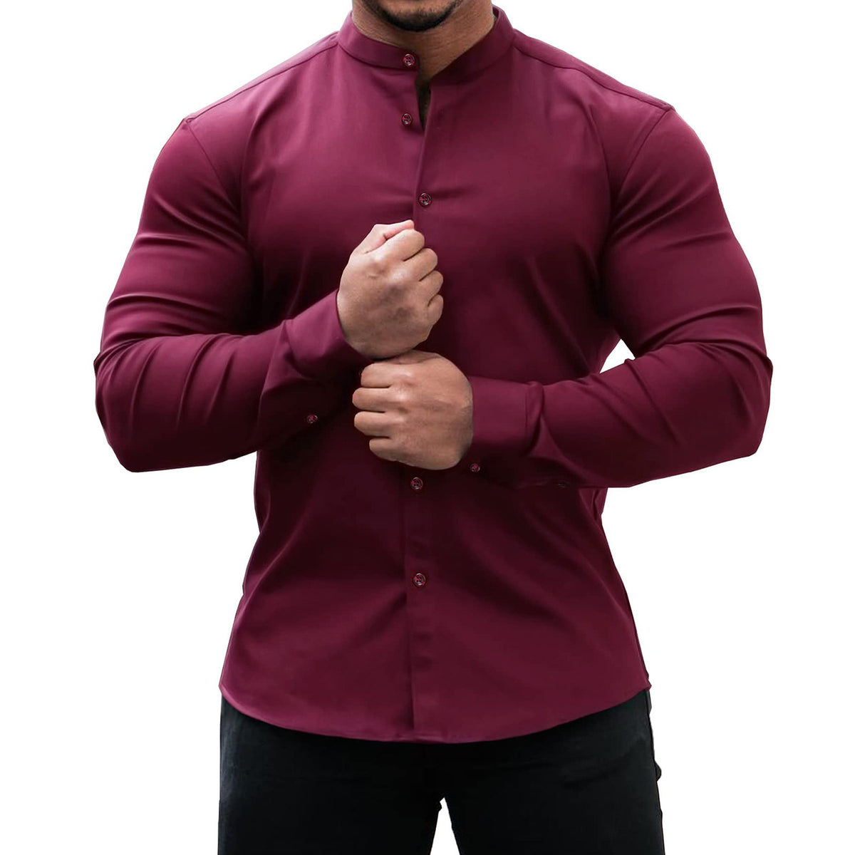 K’s Clothing Long Sleeve Slim Fit Casual Shirt