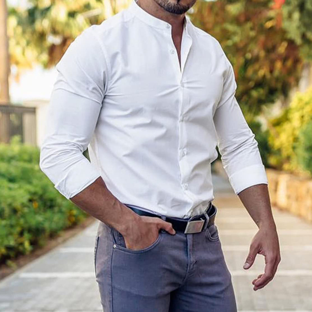 K’s Clothing Long Sleeve Slim Fit Casual Shirt